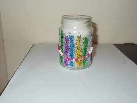 ΚΩΔ 023.ΑΡΩΜΑΤΙΚΟ ΚΕΡΙ ΣΕ ΓΥΑΛΙΝΟ ΒΑΖΑΚΙ ΜΕ ΓΚΛΙΤΕΡ ΚΑΙ ΚΟΛΙΕ 9 ΠΟΝΤΟΥΣ ΥΨΟΣ ΚΑΙ 5 ΔΙΑΜΕΤΡΟ